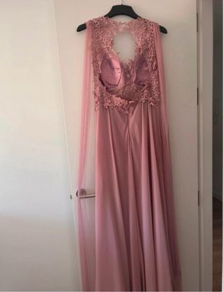 Vestido largo fiesta rosa