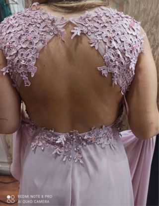 Vestido largo fiesta rosa