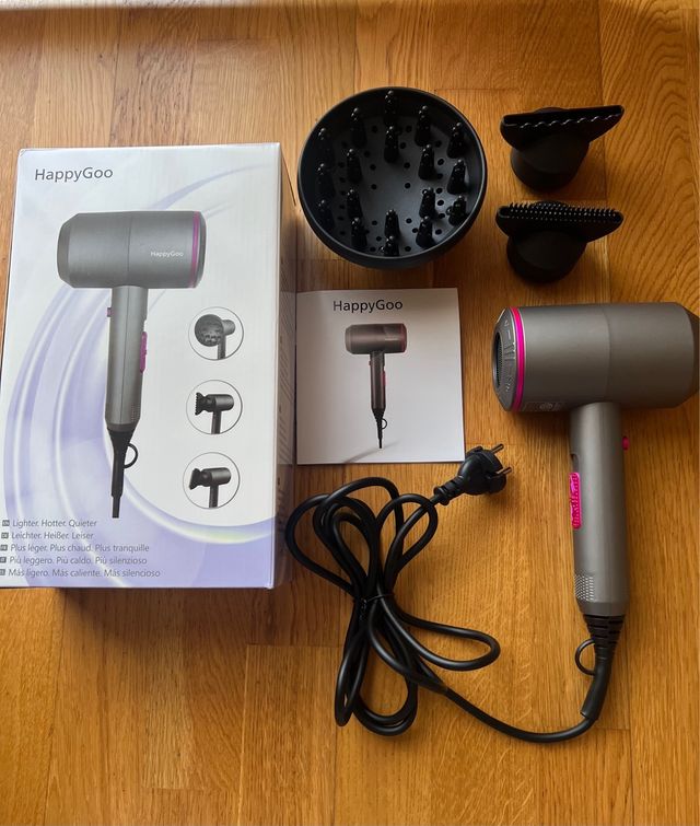 Secador de pelo iónico Happy Goo gris