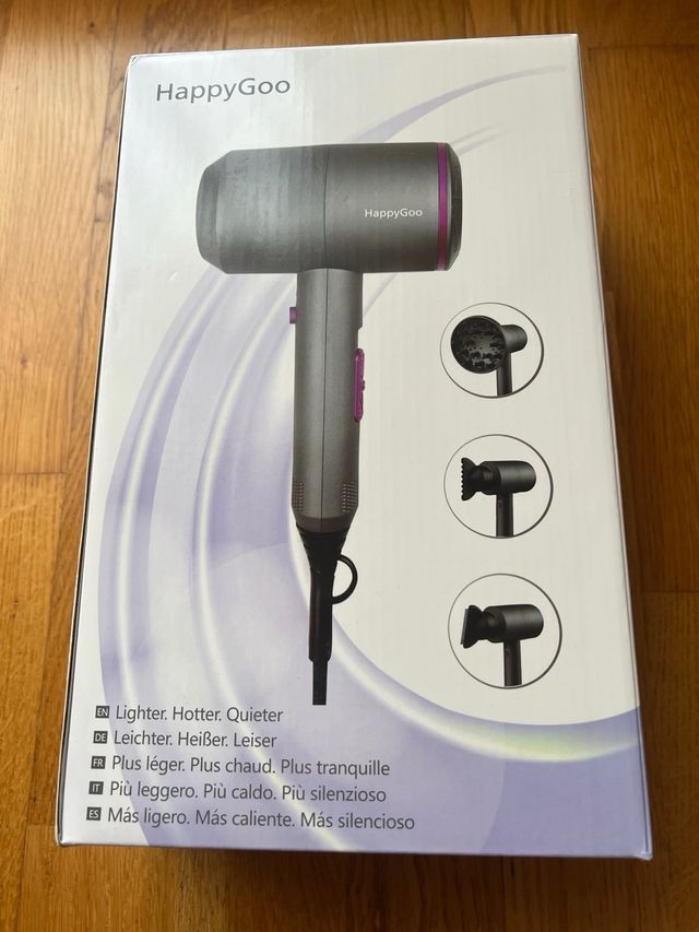 Secador de pelo iónico Happy Goo gris
