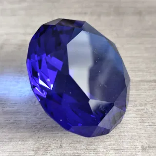 Cristal Azul Tallado