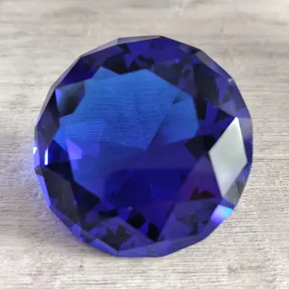 Cristal Azul Tallado