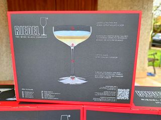 SERVIZIO 6 CALICI RIEDEL SPUMANTE NUOVI IN VETRO V