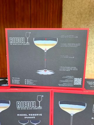 SERVIZIO 6 CALICI RIEDEL SPUMANTE NUOVI IN VETRO V