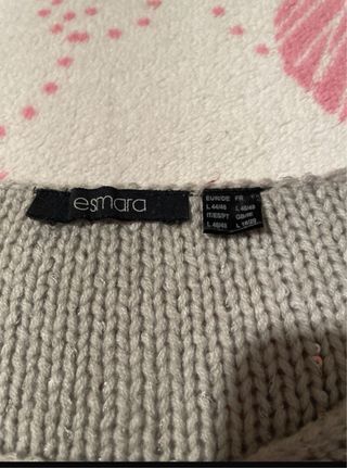 Maglione grigio paillettes con velo