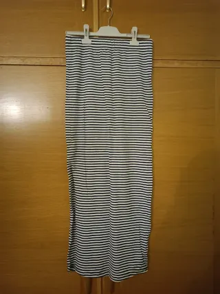 Falda larga tubo rayas