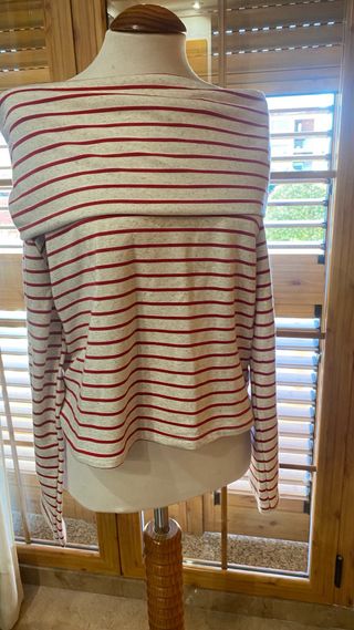 Jersey Hombros Descubiertos Rayas