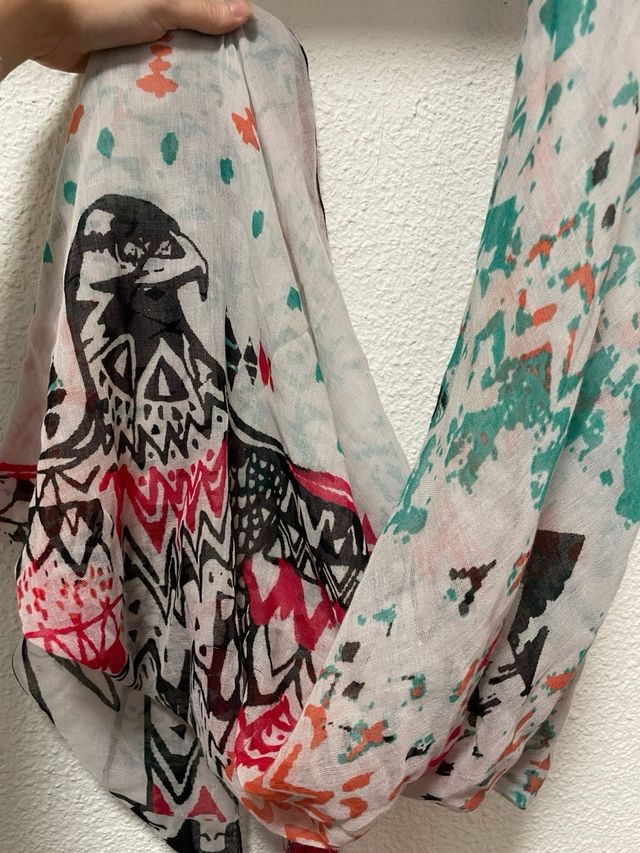 Foulard étnico estampado águila