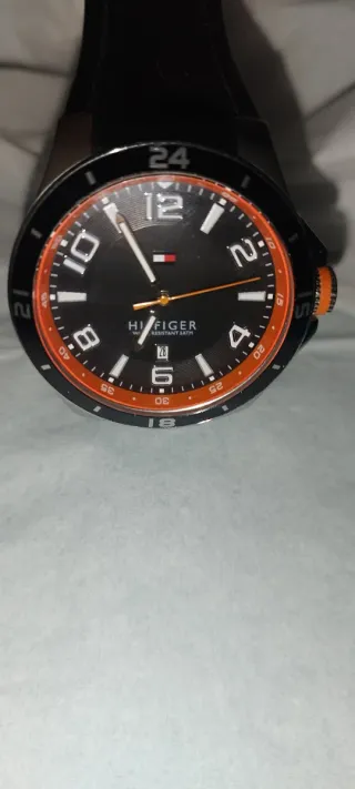 Reloj Tommy Hilfiger Negro Naranja