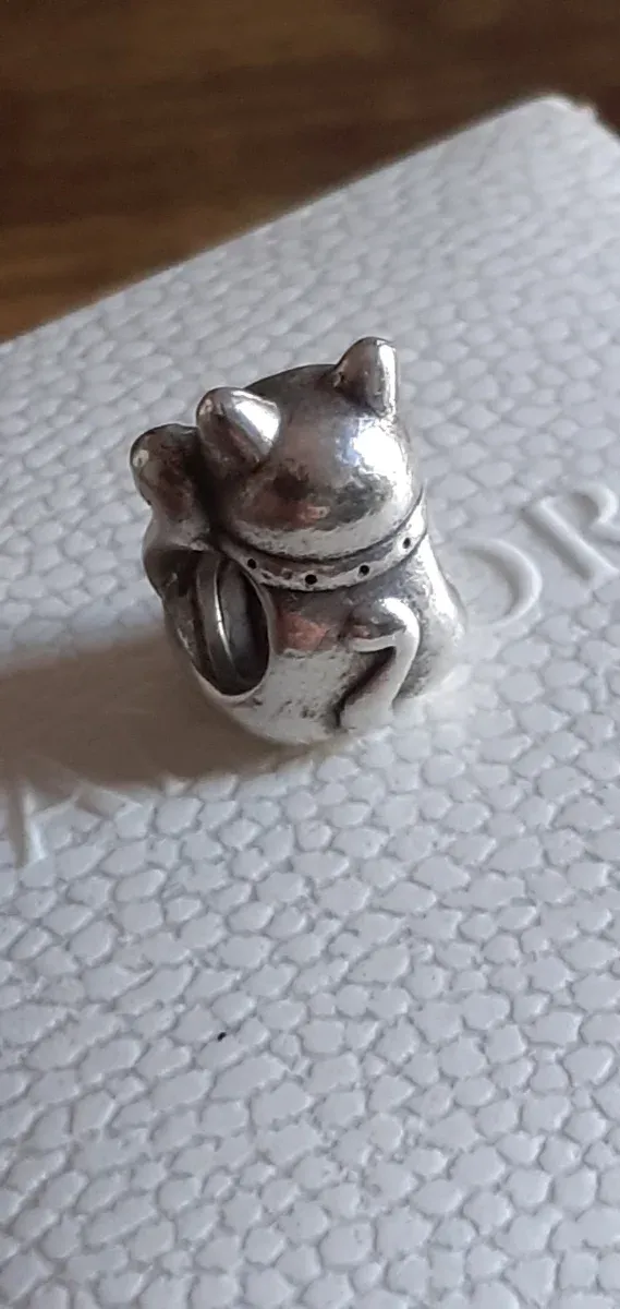 Charm Pandora Gatto Cinese Argento