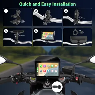 Pantalla Táctil CarPlay Moto 5.2 Impermeable