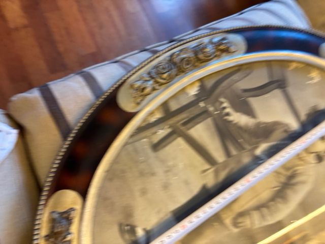 Marco antiguo ovalado madera maciza