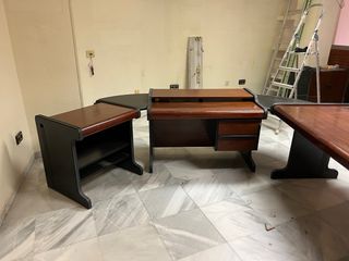 Conjunto mesas de oficina de madera alta calidad