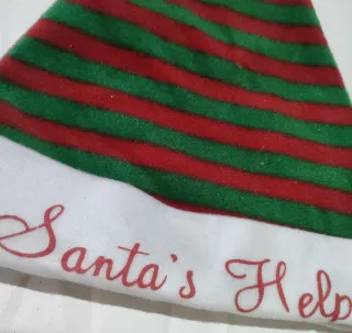 Gorro Navideño Rayas Rojo y Verde