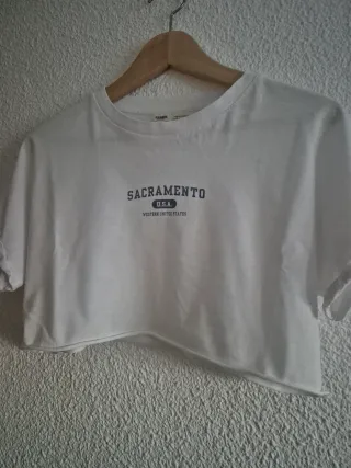Camiseta Pull&Bear Sacramento USA Talla S