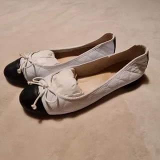 Manoletinas blancas y azul Talla 38