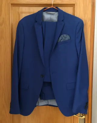 Traje de hombre Zara azulón