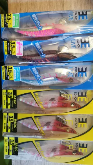 Señuelos de pesca EGI-OH LIVE 3.5 y muchos mas