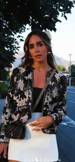 Chaqueta Zara Lentejuelas zw colección