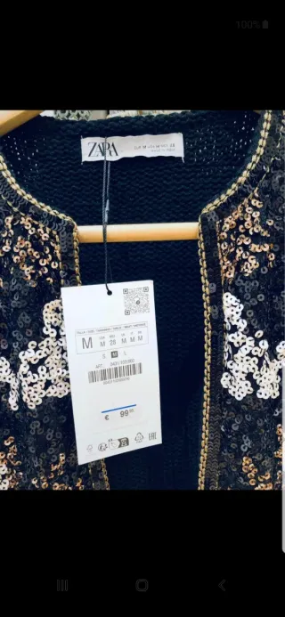 Chaqueta Zara Lentejuelas zw colección