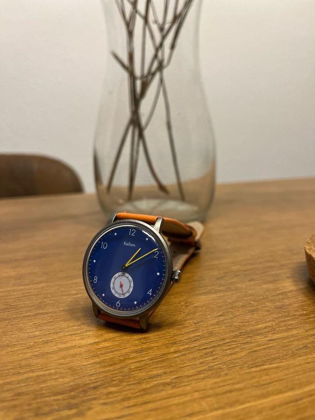 Original reloj Kelton Diseño Moderno Azul Nuevo