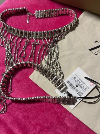 collar hombro abalorios zara