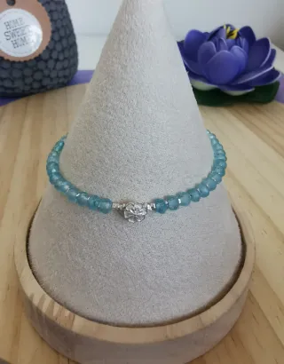 Pulsera Plata y Topacio Natural.