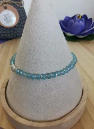 Pulsera Plata y Topacio Natural.