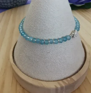 Pulsera Plata y Topacio Natural.