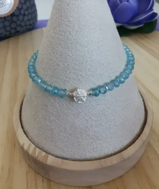 Pulsera Plata y Topacio Natural.