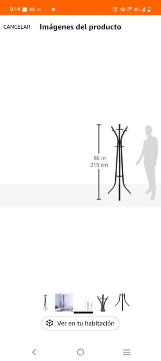 Perchero de metal negro