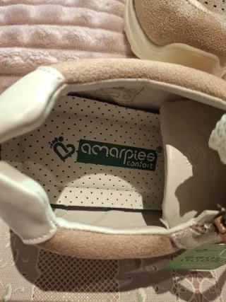 Zapatillas Amarpies Mujer Talla 37 Beige/Oro