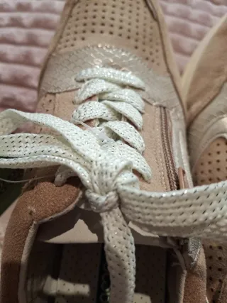 Zapatillas Amarpies Mujer Talla 37 Beige/Oro