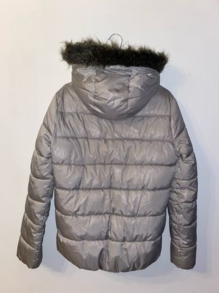 Piumino Sisley grigio con cappuccio