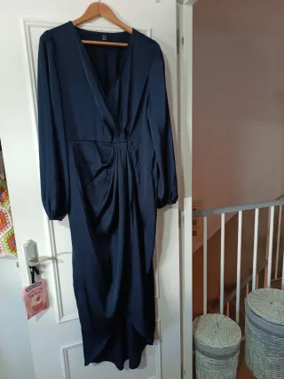 Vestido SHEIN Belle azul marino largo