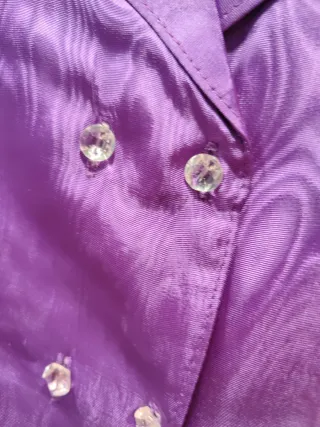 Conjunto falda y chaqueta Moaré morado