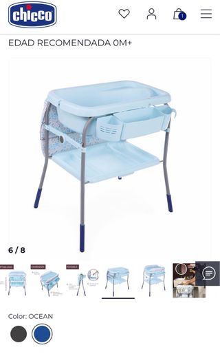 Bañera y cambiador Chicco Cuddle & Bubble