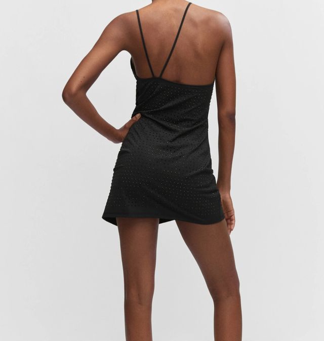 Vestido asimétrico  strass