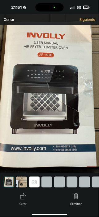 Freidora de aire nueva 15L