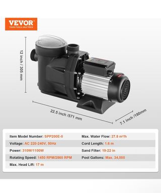 Bomba de agua para piscina
