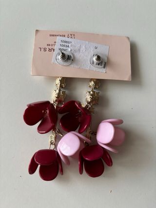 Pendientes largos Teria Yabar flores