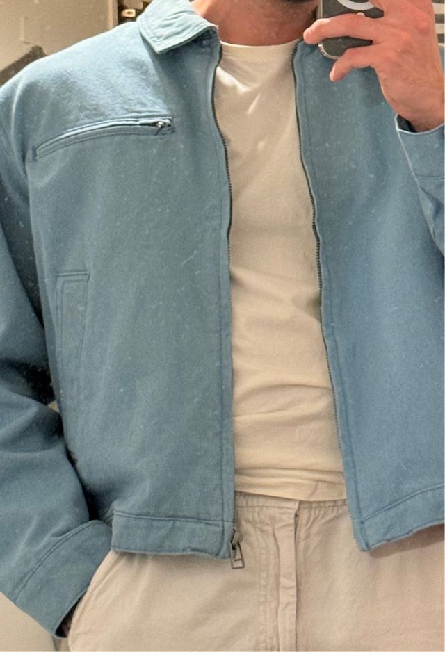 Chaqueta Pull and Bear azul celeste