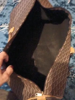 Bolsa de viaje grande con asas de piel