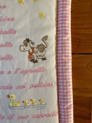Quadretto cameretta bimba ricamato