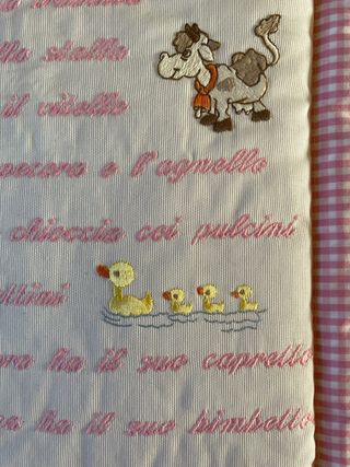 Quadretto cameretta bimba ricamato