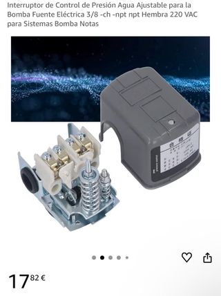 Interruptor Presión Agua Ajustable