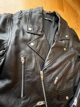 Chaqueta Biker piel Zara Talla M Mujer