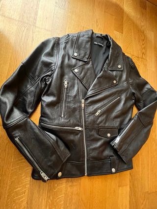 Chaqueta Biker piel Zara Talla M Mujer