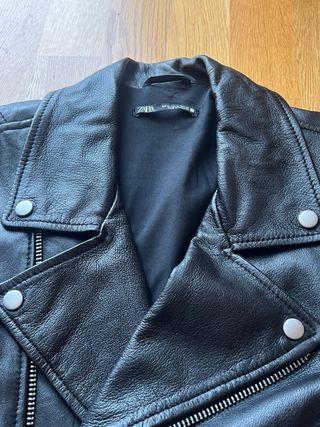 Chaqueta Biker piel Zara Talla M Mujer