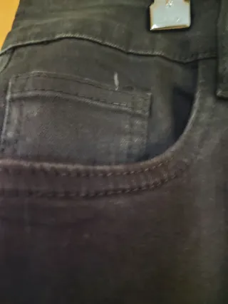 Falda vaquera negra rodilla